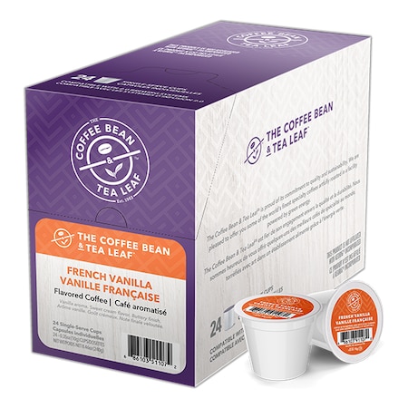 Coffee Bean & Tea Leaf French Vanilla, Single Serve Cup, PK96 PK CBTL025110